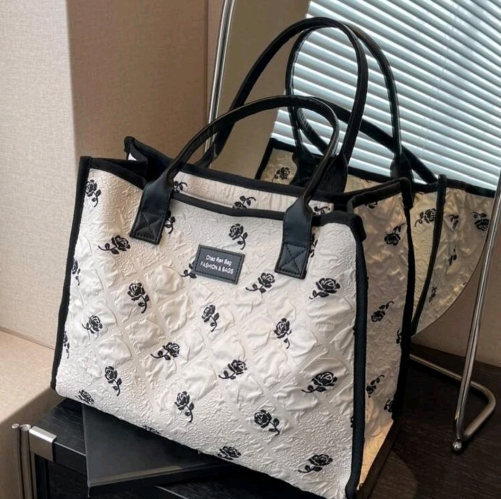 Floral Shoulder Tote Bag
